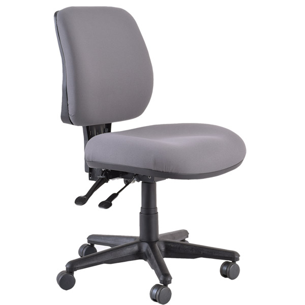 BURO ROMA OFFICE CHAIR MID-BACK 2-LEVER CHARCOAL Gisborne Office Products  Depot