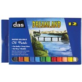 DAS DREAMLAND OIL PASTEL WATER SOLUBLE ASSORTED COLOURS BOX 12