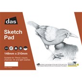 DAS SKETCH PAD SADDLEBACK PERFORATED A5 20 LEAF