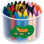 JOVI WAX CRAYONS ASSORTED COLOURS BOX 60