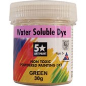 5 STAR POWDERED DYE WATER SOLUBLE 30G GREEN