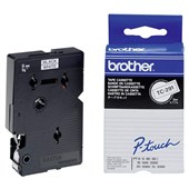 BROTHER TC291 LAMINATED LABELLING TAPE 9MM BLACK ON WHITE