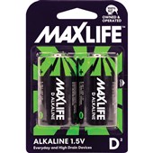 MAXLIFE BATTERY ALKALINE SIZE D PACK 2