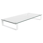 ESSELTE GLASS MONITOR STAND WHITE