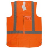IRONWEAR SAFETY VEST HI VIS REFLECTIVE TAPE MEDIUM ORANGE