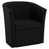 KNIGHT VORTEX VISITOR CHAIR TUB PU LEATHER BLACK