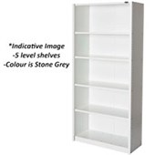 EUROPLAN SHELVING 5 LEVEL ADJUSTABLE W945 X D405 X H2000MM STONE GREY