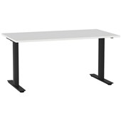 KNIGHT AGILE FIXED DESK W1500 X D800 X H715MM BLACK FRAME WHITE TOP