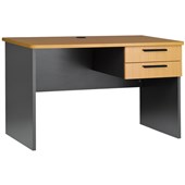 PULSE DESK OD615 1200 X 600MM BEECH AND IRONSTONE SLAB END