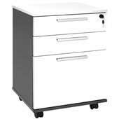 PULSE MOBILE 2 DRAWER AND 1 FILE IRONSTONE AND WHITE