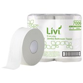 LIVI EVERYDAY 7006 JUMBO ROLL TOILET 2 PLY 300M CARTON 8