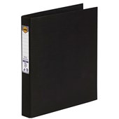 MARBIG LINEN RING BINDER PE 2D 25MM A4 BLACK