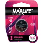 MAXLIFE BATTERY LITHIUM CR2430