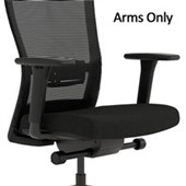 KNIGHT SOLACE OFFICE CHAIR ARMS ONLY ADJUSTABLE PAIR BLACK