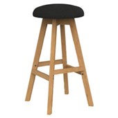 KNIGHT LUNA BUTTON BARSTOOL BLACK