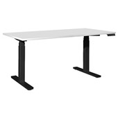 TIDAL PREMIUM HEIGHT ADJUSTABLE DESK ELECTRIC UNASSEMBLED W1600 X D800 X H6601300MM BLACK FRAME WHITE TOP
