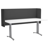 ACOUSTIC DESK SCREEN POD 12MM 1200 X 600MM DARK GREY