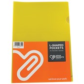 OPD LSHAPED POCKET A4 ASSORTED PACK 20