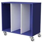 ZEALAND TOTE TRAY STORAGE UNIT MOBILE W892 X D425 X H800MM BLUE AND WHITE