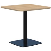 ACCENT CLASSIC MEETING TABLE POWDERCOAT W800 X D800 X H720MM BLACK BASE CLASSIC OAK TOP
