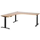 PULSE RAPID ASSEMBLY ELECTRIC WORKSTATION 1800 X 750 X  6251275MM BLACK BASE BEECH TOP