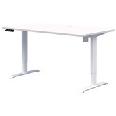 ACCENT RAPID ELECTRIC DESK 1200X700MM WHITE FRAME SNOW VELVET TOP