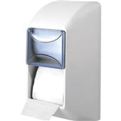 LIVI D670 TOILET TISSUE 2 ROLL VERTICAL DISPENSER WHITE FREE ON LOAN