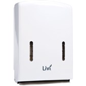 LIVI D750 PAPER TOWEL MAXI INTERFOLD DISPENSER WHITE FREE ON LOAN