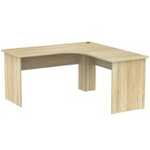 KNIGHT CUBIT SLAB END WORKSTATION W1500 X D600 X H730MM ATLANTIC OAK