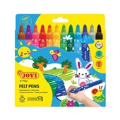 JOVI WASHABLE MAXI FELT TIP PEN PACK 12