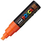 POSCA PC8K PAINT MARKER CHISEL BROAD 8MM ORANGE