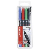 STABILO UNIVERSAL OVERHEAD PROJECTOR PEN PERMANENT FINE 07MM ASSORTED WALLET 4