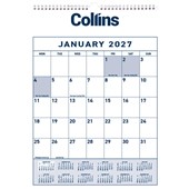 MILFORD WALL CALENDAR ONE MONTH TO VIEW W295 X L422MM ODD YEAR