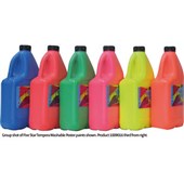 5 STAR TEMPERA POSTER PAINT WASHABLE 2L FLUORESCENT PINK