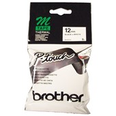 BROTHER MK231 LAMINATED LABELLING TAPE 12MM BLACK ON WHITE