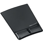 FELLOWES MOUSE PAD WITH GEL WRIST REST BLACK