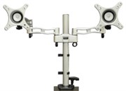 DAC MP200 MONITOR ARM DOUBLE ADJUSTABLE ARTICULATING SILVER