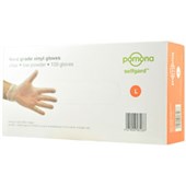 SELFGARD DISPOSABLE GLOVE VINYL LOW POWDER SMALL CLEAR BOX 100