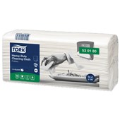 TORK 530177 W4 HEAVY DUTY CLEANING CLOTH FOLDED 385 X 642MM WHITE PACK 60 SHEETS