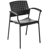 EDEN 552 4LEG VISITOR CHAIR STACKABLE BLACK