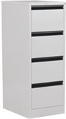 PRECISION CLASSIC VERTICAL FILING CABINET 4 DRAWER W470 X D620 X H1320MM WHITE SATIN