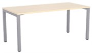 KNIGHT CUBIT DESK W1500 X D800 X H730MM SILVER FRAME NORDIC MAPLE TOP