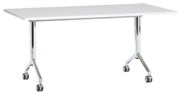 TEAM FLIP TABLE W1800 X D900 X H720MM CHROME FRAME WHITE TOP