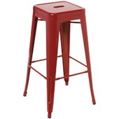 EDEN INDUSTRY BAR STOOL W430 X D430 X H760MM RED