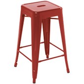 EDEN INDUSTRY KITCHEN BAR STOOL W410 X D410 X H660MM RED