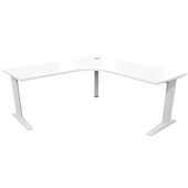 ZEALAND MIRAGE WORKSTATION W1800 X W1800 X D600 X H725MM SILVER FRAME WHITE TOP