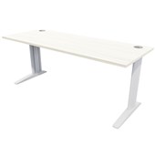 ZEALAND MIRAGE DESK W1800 X D700 X H725MM SILVER BASE COASTAL ELM TOP