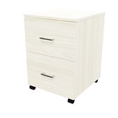 ZEALAND MOBILE 1 DRAWER 2 FILE W465 X D500 X H660MM COASTAL ELM