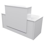 ZEALAND RECEPTION COUNTER WITH DESK MILFORD W1700 X D700 X H1125MM WHITE