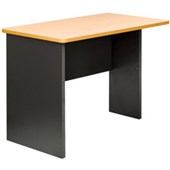 PULSE DESK RETURN OR615 900 X 600MM BEECH AND IRONSTONE